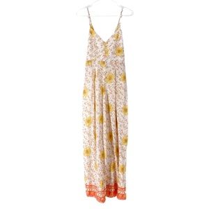 Forever 21 Women's Strap Long Floral Jumpsuit